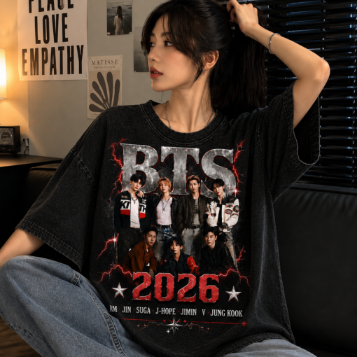 BTS World Tour 2026 T-Shirt, K-Pop Concert ARMY Fan Shirt