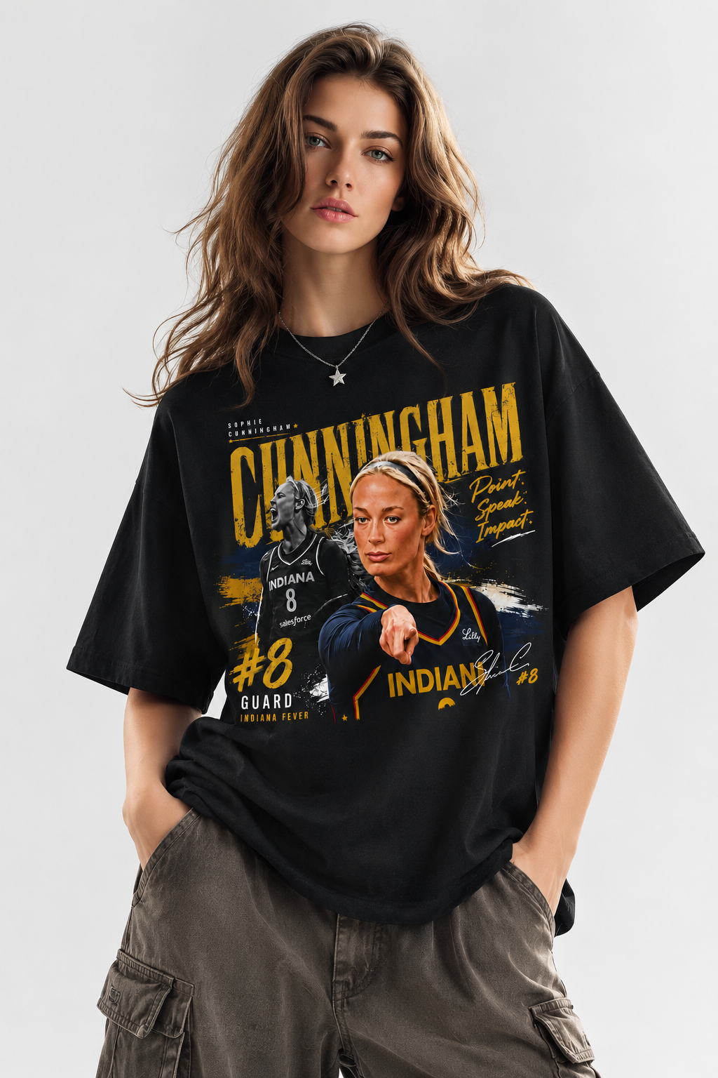 Retro Sophie Cunningham Point Signature Shirt,Sophie Cunningham Basketball Shirt (C)