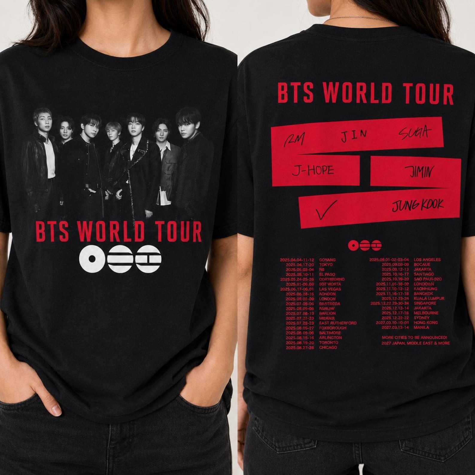 BTS World Tour 2026 T-Shirt, BTS Concert 2026 Shirt, Army Fan Concert Gift