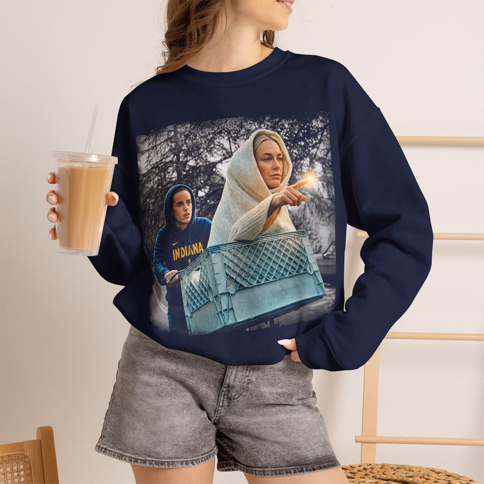 Sophie Cunningham Basketball Shirt, Caitlin Clark Sophie Cunningham ET Parody Shirt (C)