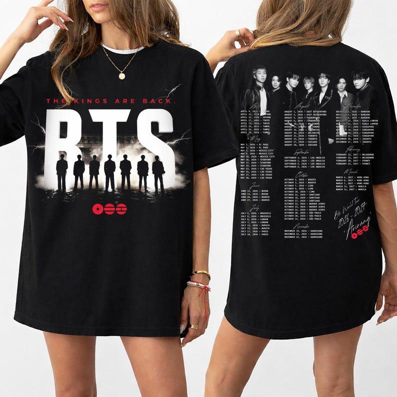 BTS World Tour 2026 T-Shirt, Vintage Kpop Tee, BTS Concert 2026
