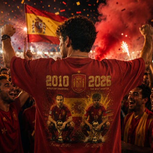 Spain World Cup Champions 2010 Shirt, Football WC 2026
