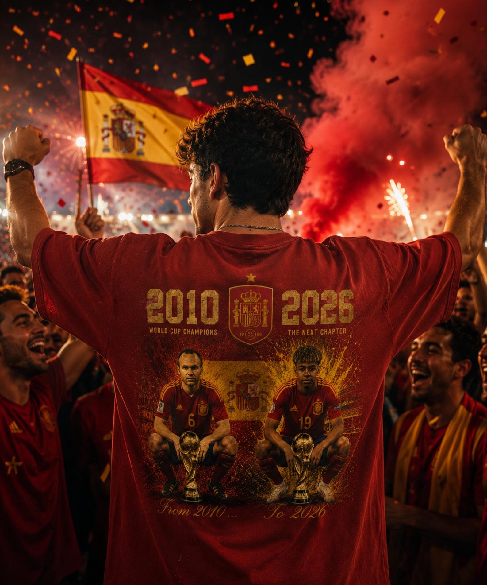 Spain World Cup Champions 2010 Shirt, Football WC 2026