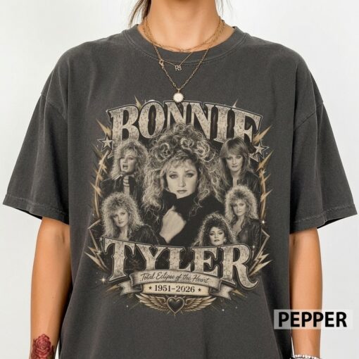 Bonnie Tyler Collage Shirt, Vintage 80s Rock Photo Graphic, Comfort Colors Shirt