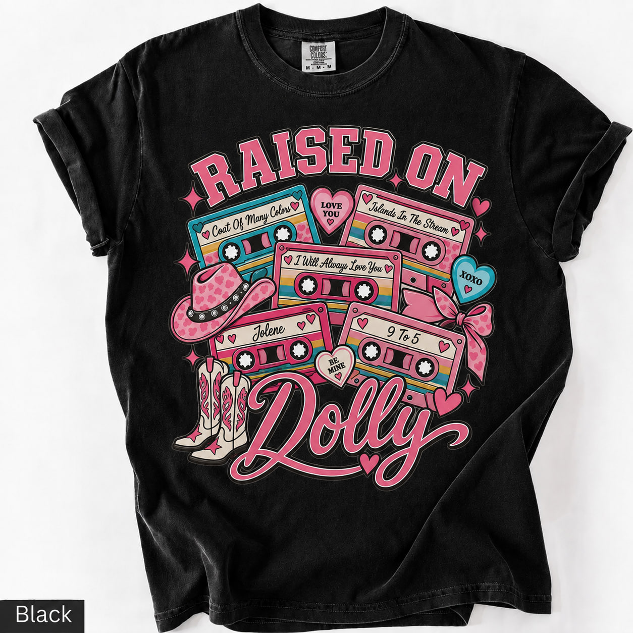 "Comfort Colors" Raised On Dolly Shirt, Dolly Parton Tshirt, Country Music Legend Tee