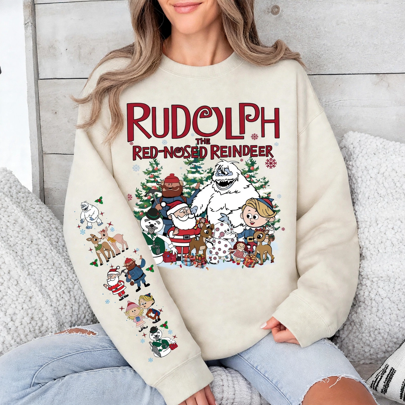 áo kem in thiết kế Rudolph